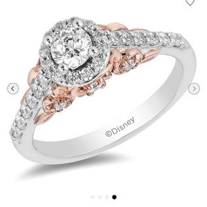 Enchanted Disney Belle 3/4 Ct. Tw. Diamond Engagement Ring & Wedding Band